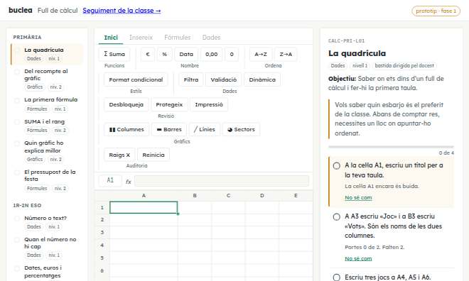 Full de càlcul amb activitats guiades